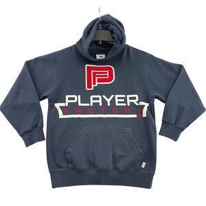 Pro Club Hoodie Youth Boys Size Large Blue Graphic Sweatshirt Player Factory